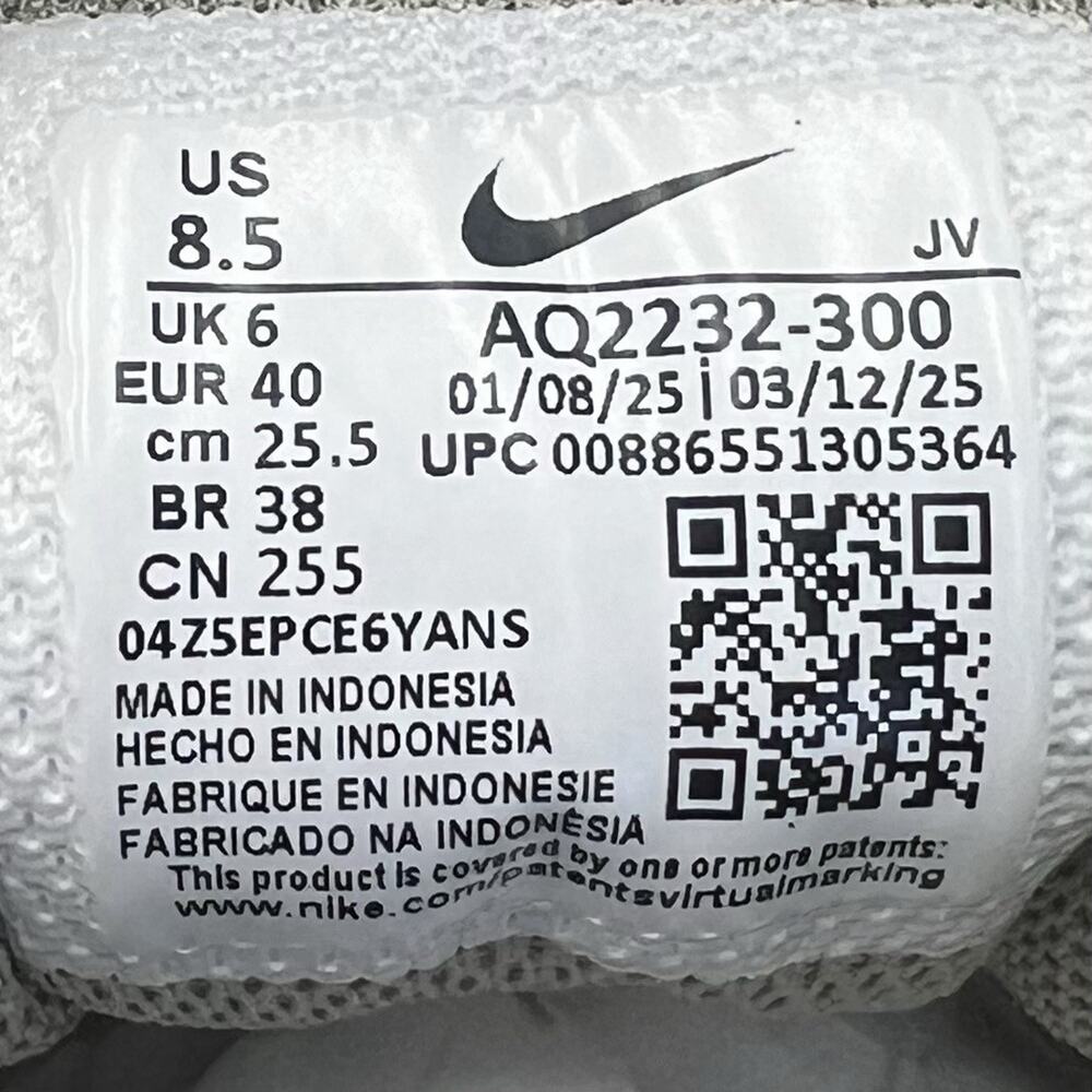 Womens Size 8.5 Nike Ebernon Low Premium Light Grey Suede Sneakers AQ2232 300 - Picture 7 of 7